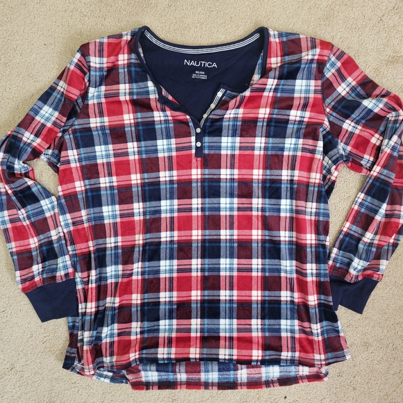 ★SOLD★ Nautica: Red Plaid Pajama Set Men's/Unisex ❤️ - Picture 2 of 12